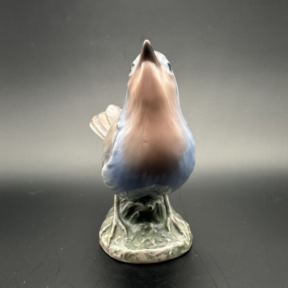 Robin Bird On Branch Dahl Jensen Copenhagen Porcelain Sculpture Figure NR. 1280 - Picture 8 of 16